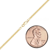 Finished Heavy Round Hollow Cable Anklet in 14K Yellow Gold (1.05 mm - 3.80 mm)