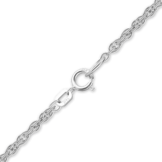 Finished Classic Machine Rope Bracelet in 14K White Gold (1.20 mm - 2.00 mm)