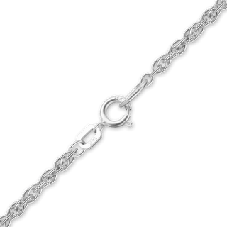 Finished Classic Machine Rope Necklace in 14K White Gold (1.20 mm - 2.00 mm)