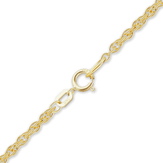 Finished Classic Machine Rope Anklet in 14K Yellow Gold (0.80 mm - 2.00 mm)