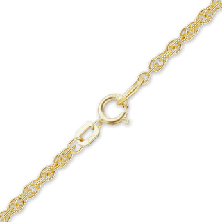 Finished Classic Machine Rope Necklace in 14K Yellow Gold (0.80 mm - 2.00 mm)