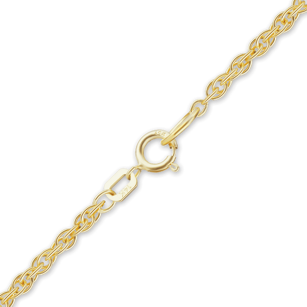 Finished Classic Machine Rope Bracelet in 14K Yellow Gold (0.80 mm - 2.00 mm)