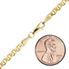 Finished Mariner Curb Necklace in 14K Yellow Gold (1.80 mm - 3.70 mm)