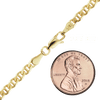 Finished Mariner Curb Necklace in 18K Yellow Gold (2.60 mm - 3.70 mm)