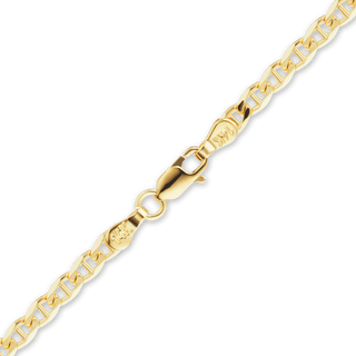 Finished Mariner Curb Necklace in 14K Yellow Gold (1.80 mm - 3.70 mm)