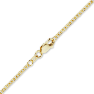 Finished Medium Round Cable Anklet in 14K Yellow Gold (1.05 mm - 4.05 mm)