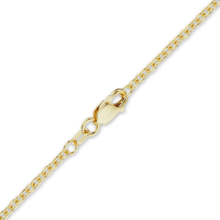 Finished Medium Round Cable Anklet in 18K Yellow Gold (1.35 mm - 3.25 mm)