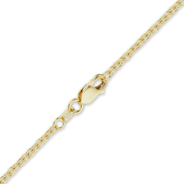 Finished Medium Round Cable Bracelet in 14K Yellow Gold (1.05 mm - 4.05 mm)