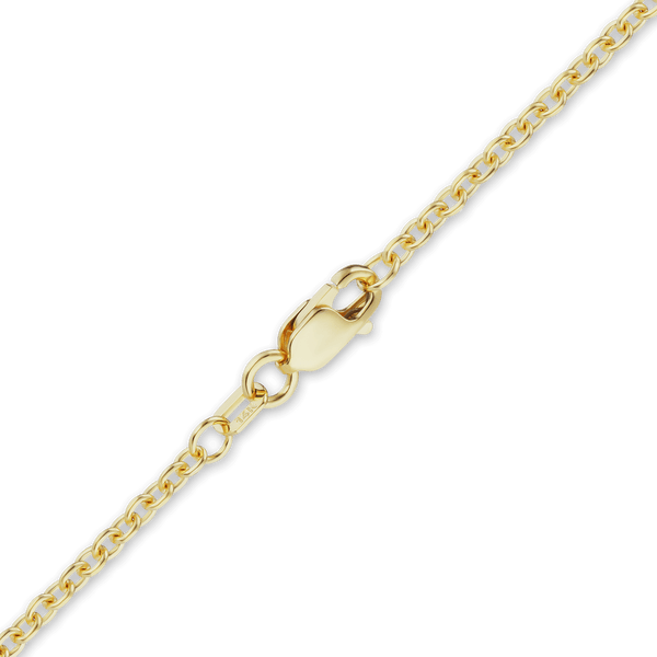 Finished Medium Round Cable Bracelet in 18K Yellow Gold (1.35 mm - 3.25 mm)