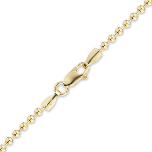 Finished Round Bead Bracelet in 14K Yellow Gold (1.00 mm - 4.00 mm)