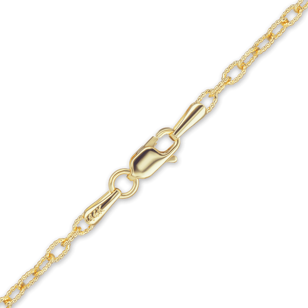 Finished Textured Cable Bracelet in 14K Yellow Gold (1.90 mm - 3.35 mm)