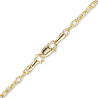 Finished Textured Cable Bracelet in 14K Yellow Gold (1.90 mm - 3.35 mm)