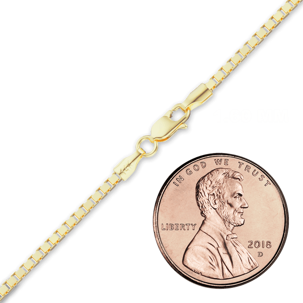 Finished Venetian Box Bracelet in 14K Yellow Gold (1.60 mm)