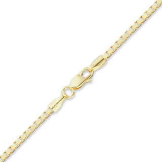 Finished Venetian Box Bracelet in 18K Yellow Gold (1.00 mm - 2.50 mm)