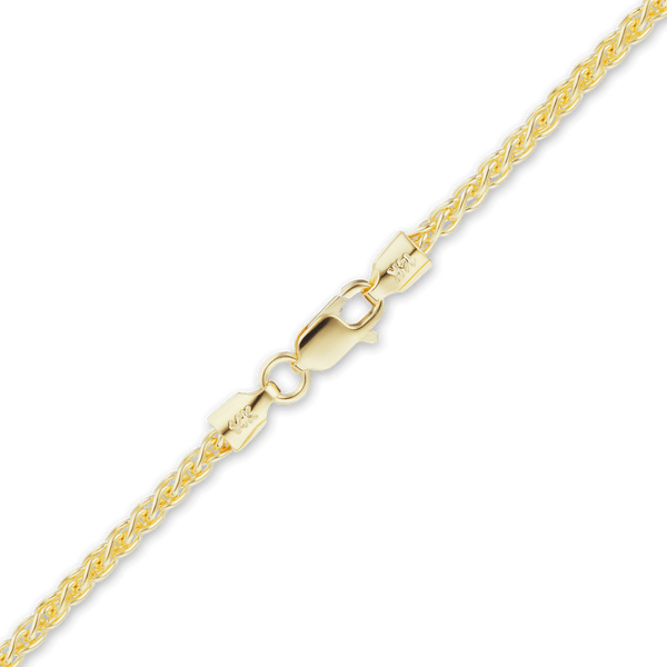 Finished Wheat Bracelet in 14K Yellow Gold (1.25 mm - 3.50 mm)