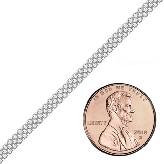 Bulk / Spooled Flat Bizmark Chain in Sterling Silver (3.20 mm - 6.20 mm)