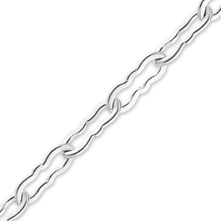 Bulk / Spooled Flat Krinkle Chain in 14K White Gold (1.50 mm)