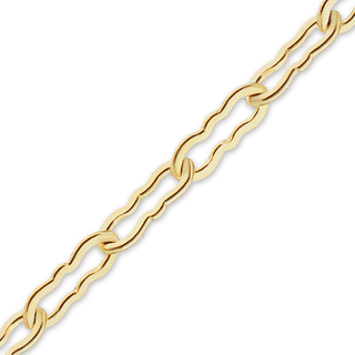 Bulk / Spooled Flat Krinkle Chain in 14K Yellow Gold (1.50 mm)