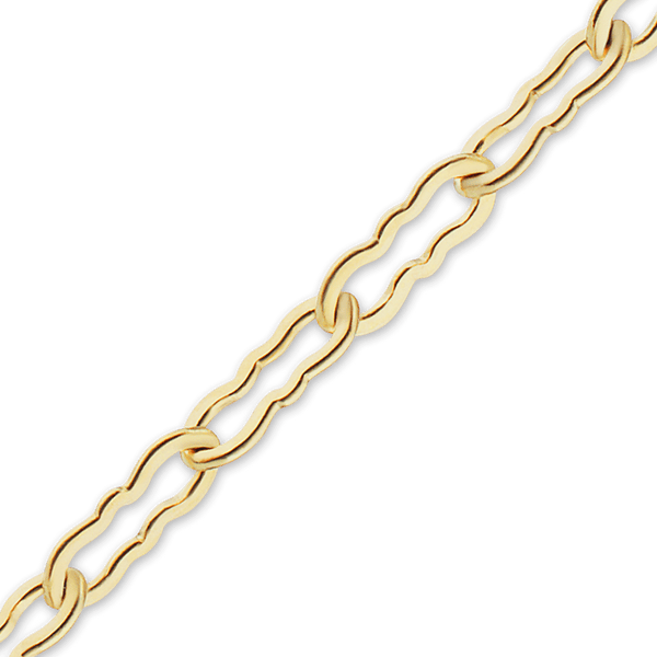 Bulk / Spooled Flat Krinkle Chain in 14K Yellow Gold (1.50 mm)