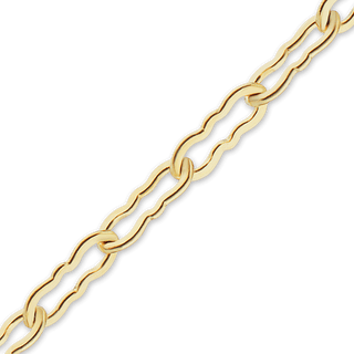 Bulk / Spooled Flat Krinkle Chain in 14K Yellow Gold (1.50 mm)