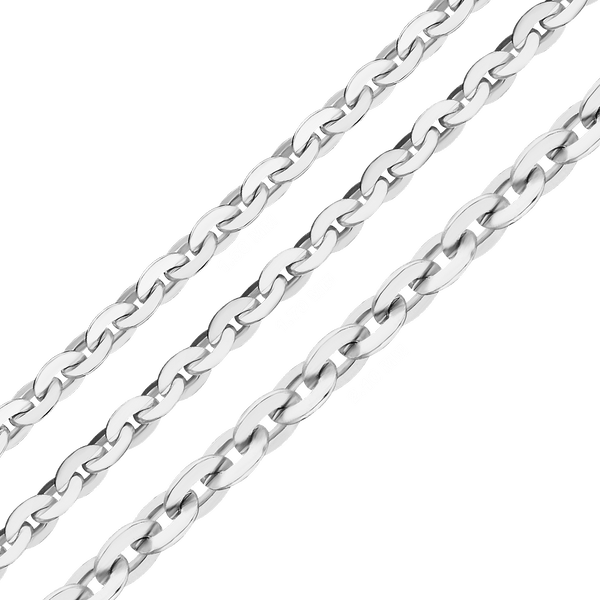 Bulk / Spooled Flat Rolo Chain in Sterling Silver (1.50 mm - 2.10 mm)