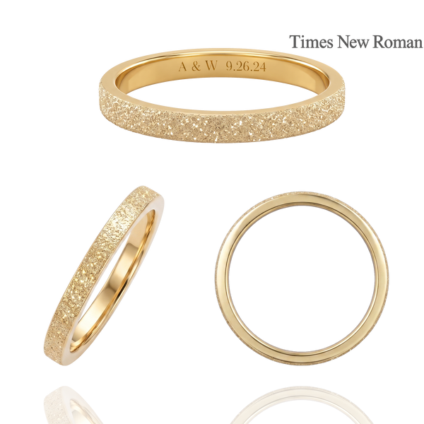 14K Yellow Gold Flat Wedding Bands with Optional Engraving  (2.0 mm)