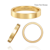 14K Yellow Gold Flat Wedding Bands with Optional Engraving  (3.0 mm)