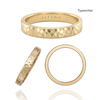 14K Yellow Gold Flat Wedding Bands with Optional Engraving  (3.0 mm)