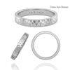 14K White Gold Flat Wedding Bands with Optional Engraving  (3.0 mm)