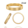 14K Yellow Gold Flat Wedding Bands with Optional Engraving  (3.0 mm)