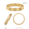 14K Yellow Gold Flat Wedding Bands with Optional Engraving  (3.0 mm)
