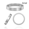 Sterling Silver Flat Wedding Bands with Optional Engraving  (3.0 mm)