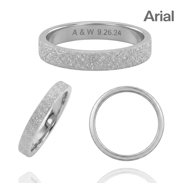 Sterling Silver Flat Wedding Bands with Optional Engraving  (3.0 mm)