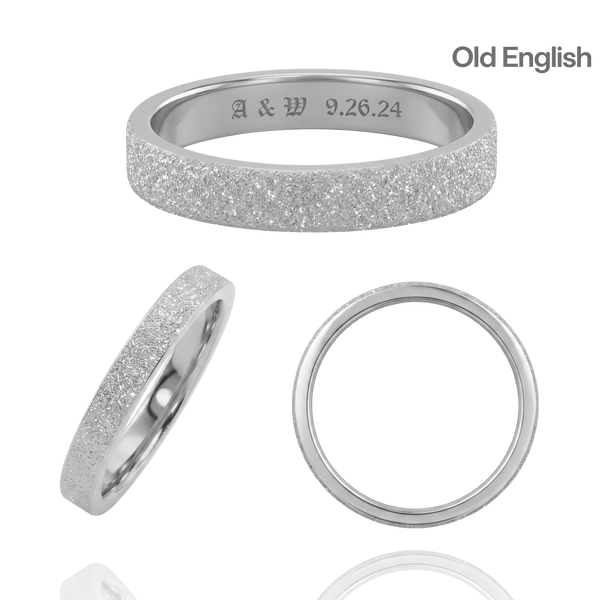 Sterling Silver Flat Wedding Bands with Optional Engraving  (3.0 mm)