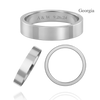 14K White Gold Flat Wedding Bands with Optional Engraving  (4.0 mm)