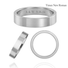 Sterling Silver Flat Wedding Bands with Optional Engraving  (4.0 mm)