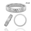 Sterling Silver Flat Wedding Bands with Optional Engraving  (4.0 mm)