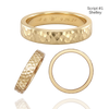 14K Yellow Gold Flat Wedding Bands with Optional Engraving  (4.0 mm)