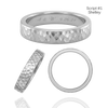Sterling Silver Flat Wedding Bands with Optional Engraving  (4.0 mm)