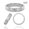14K White Gold Flat Wedding Bands with Optional Engraving  (4.0 mm)