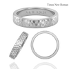 14K White Gold Flat Wedding Bands with Optional Engraving  (4.0 mm)