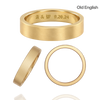 14K Yellow Gold Flat Wedding Bands with Optional Engraving  (4.0 mm)