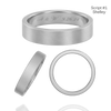 14K White Gold Flat Wedding Bands with Optional Engraving  (4.0 mm)