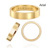 14K Yellow Gold Flat Wedding Bands with Optional Engraving  (4.0 mm)