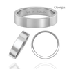 Sterling Silver Flat Wedding Bands with Optional Engraving  (5.0 mm)