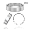 Sterling Silver Flat Wedding Bands with Optional Engraving  (5.0 mm)