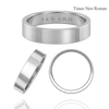 Sterling Silver Flat Wedding Bands with Optional Engraving  (5.0 mm)