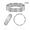 Sterling Silver Flat Wedding Bands with Optional Engraving  (5.0 mm)