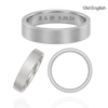 Sterling Silver Flat Wedding Bands with Optional Engraving  (5.0 mm)