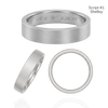 Sterling Silver Flat Wedding Bands with Optional Engraving  (5.0 mm)